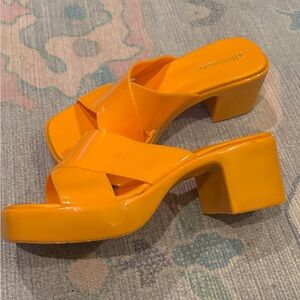 Women’s Orange Jeffrey Campbell Sandals Size 8